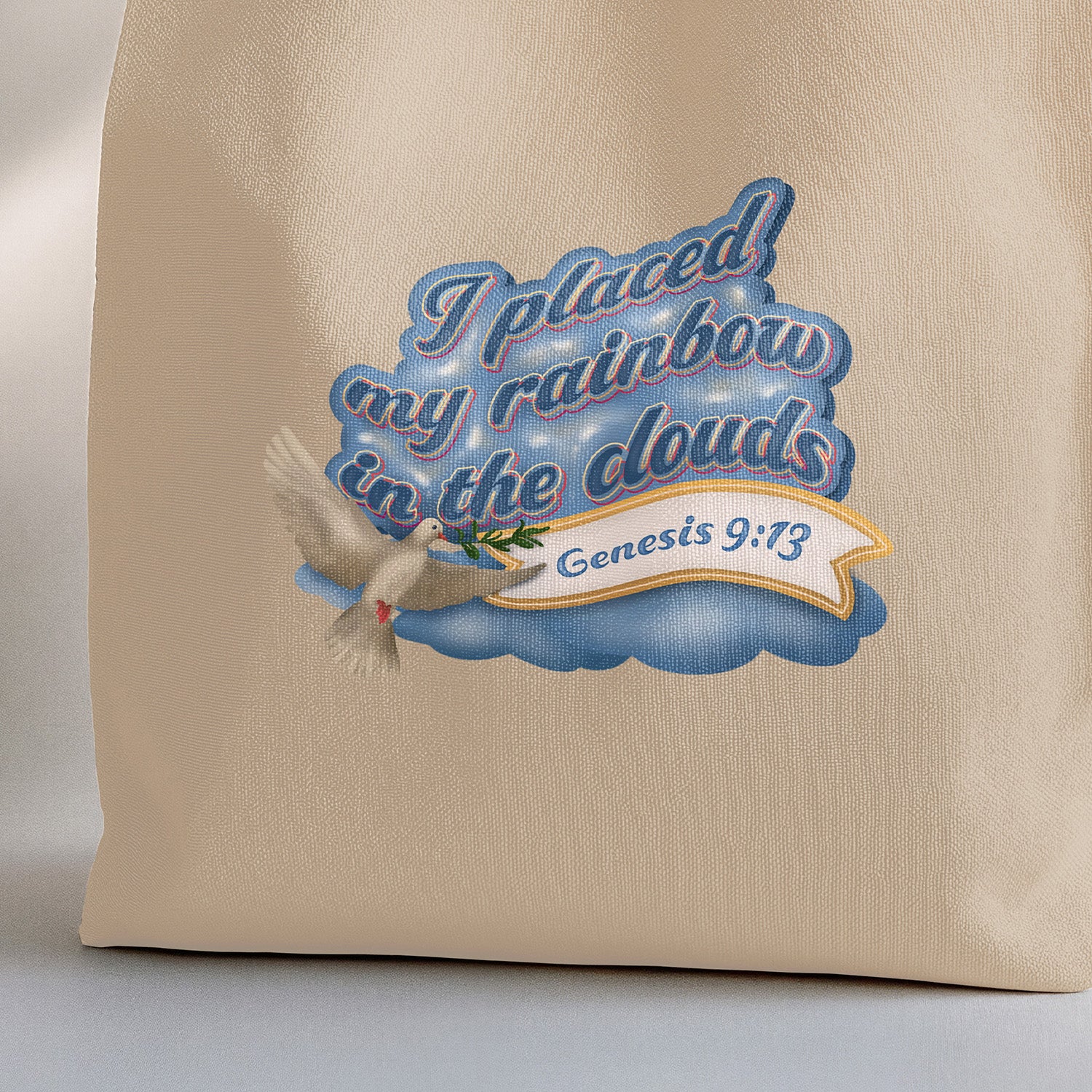 Rainbow In The Clouds (Genesis 9:13) Tote
